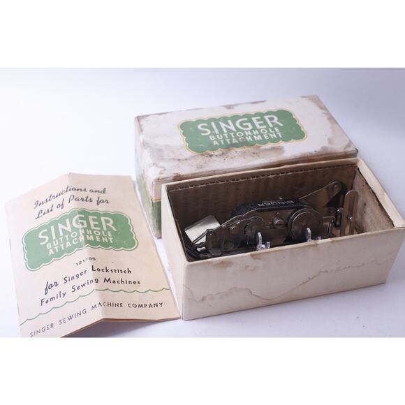 Singer, Buttonhole Attachment for Family Sewing Machines, Vintage, Tool Kit,722 - Picture 1 of 3